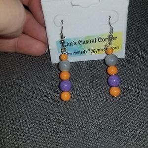 Handcrafted 1 of a kind beaded earrings